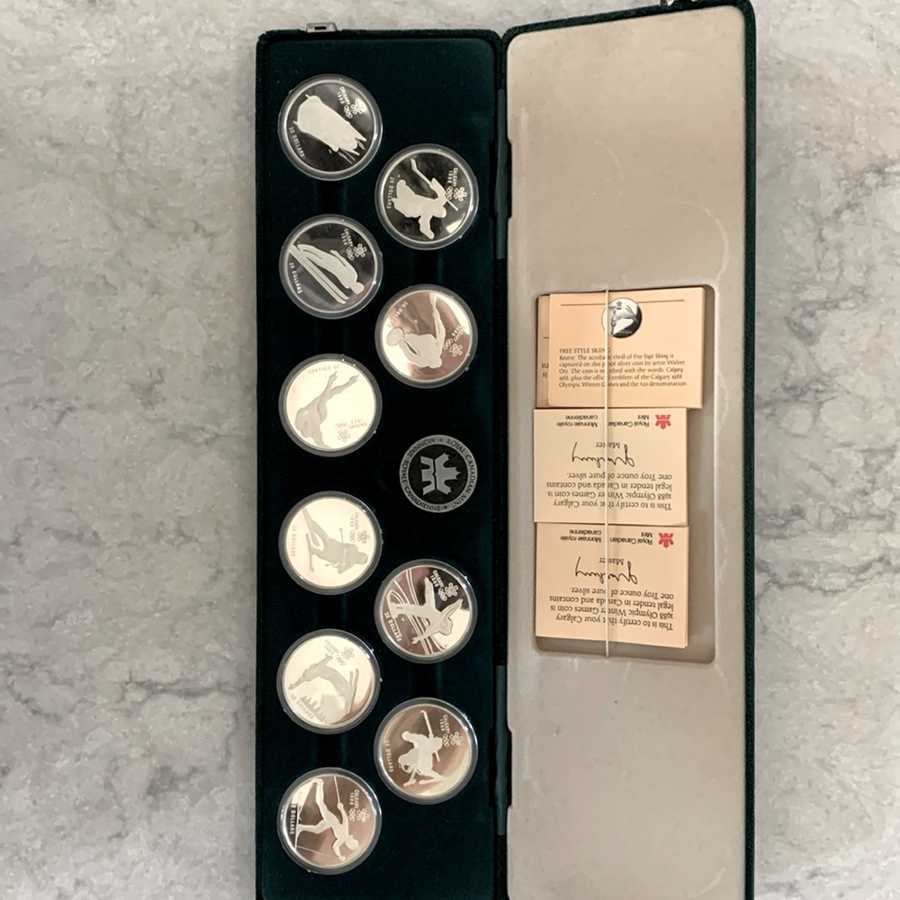 1988 CALGARY OLYMPIC SILVER PROOF COINS